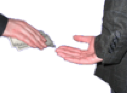 someone handing another person money