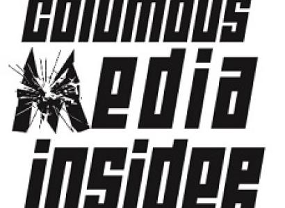 The words Columbus Media Insider with the M looking like broken glass