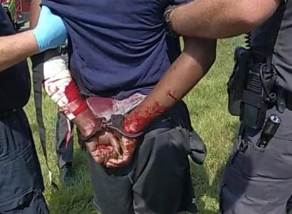 Person being arrested