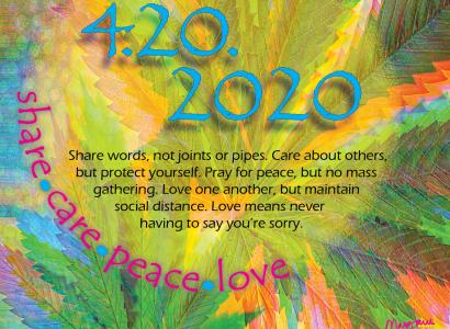 Tie-dye pastel colots and words 4.20 2020