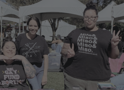 People posing outside