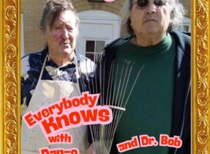 Bob and Dan posing as American Gothic