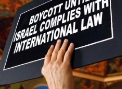 Person holding sign