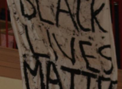 Banner saying Black Lives Matter