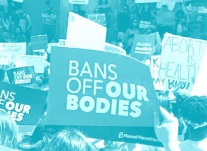 Bans off our bodies sign at a protest