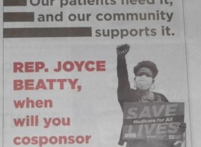 Ad about Medicare for All