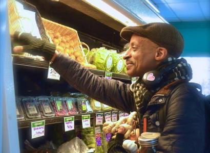 Guy shopping at Co-op