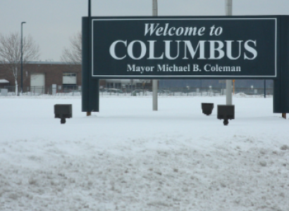 Welcome to Columbus sign