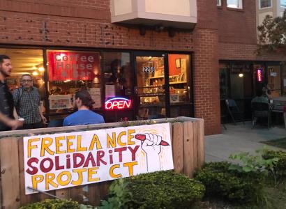 Freelance Solidarity booth