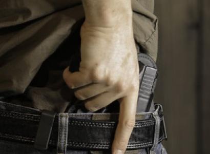 Gun in man's pants
