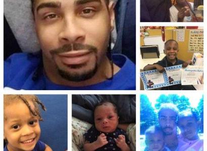 Black man and his family