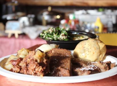 Pictured (Flynn 2016): Gingerbread French Toast, Chocolate Chip Pancakes, Rosemary Garlic Potatoes, Biscuits and Gravy, Kale and Quinoa Salad and Corn Chowder.  