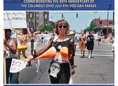 Woman marching in Doo Dah Parade