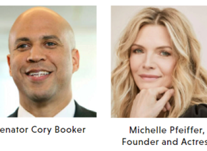 Cory Booker and Michelle Pfeiffer