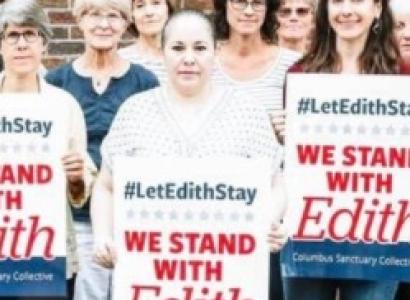 People holding signs