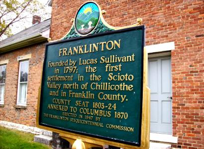 Plaque wth history of Franklinton