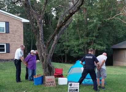 People being arrested