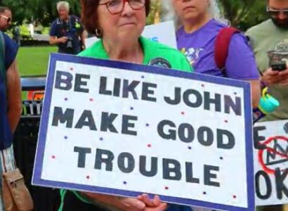 Make Good Trouble sign