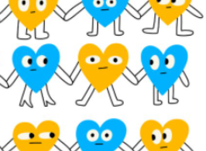 Hearts holding hands