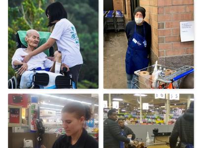 Photos of frontliners