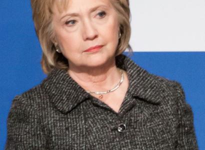 Hillary looking suspicious