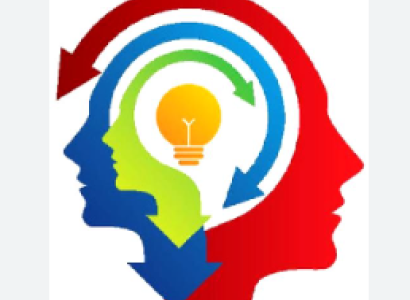 Face with lightbulb inside head