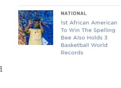 Part of website page