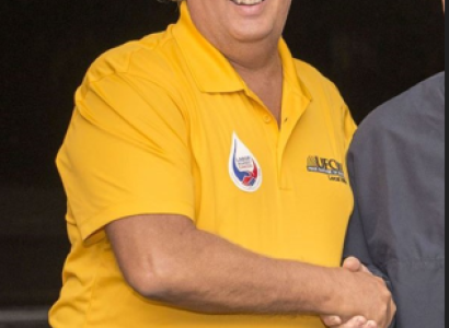 White guy shaking hands