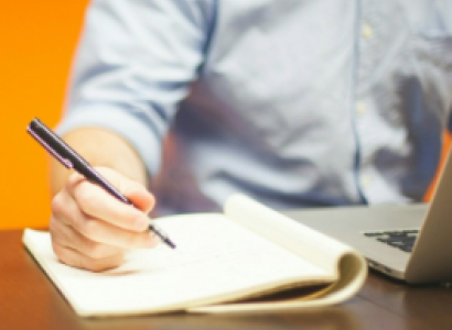 Man writing letter