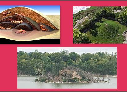 The landscape of the mound and quarry