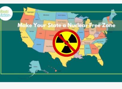 Map of US with No nukes symbol