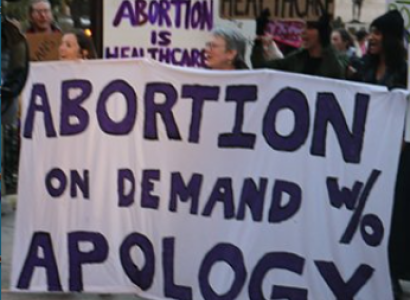Abortion on demand banner