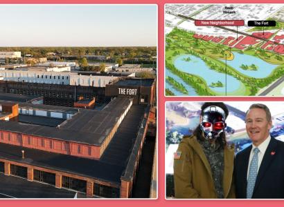 The Fort, Berliner Park, two men one with headgear on