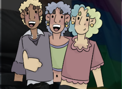 Three people
