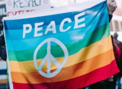 Rainbow peace flag