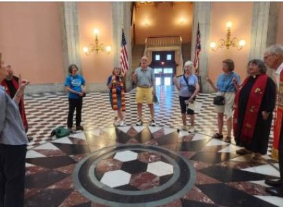 People gathering in rotunda