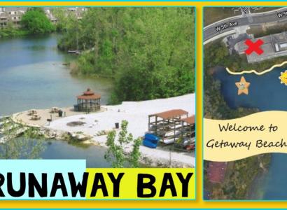 Lake with a peninsula and trees