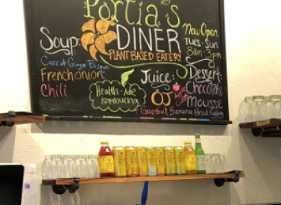 Portia's Diner sign