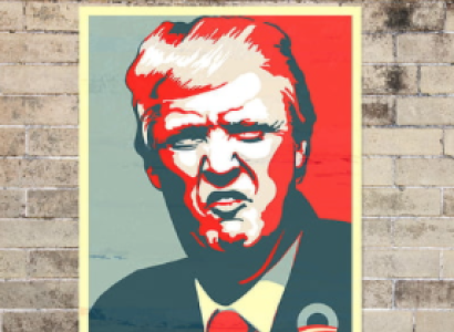Poster of Trump and word NOPE