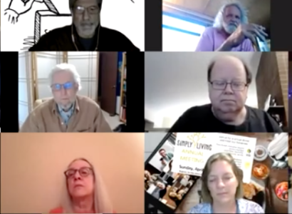 Collage of faces from Zoom