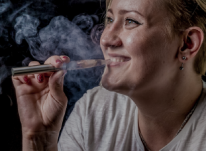 Woman vaping