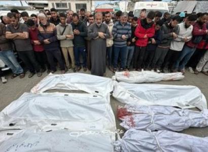 People standing hear dead bodies