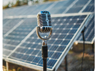 Solar panels and microphone
