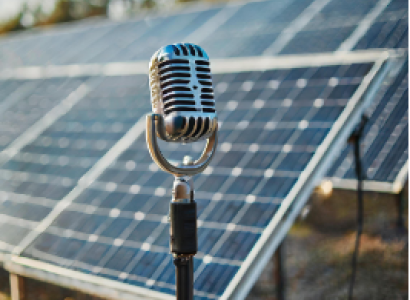 Solar panels and microphone