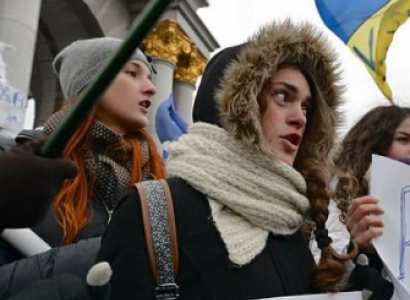 women protesting