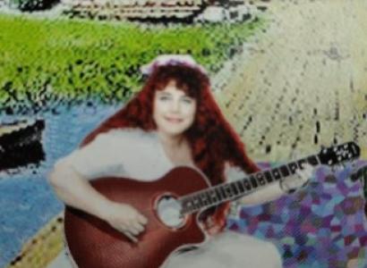 Album cover with Victoria playing guitar