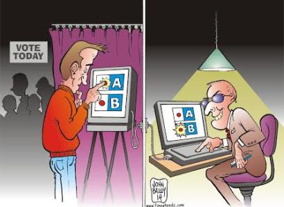 Cartoon about stealing elections