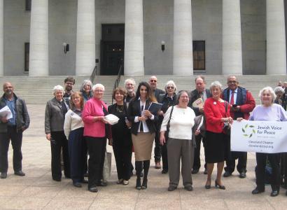 On May 3 citizens from across the state gathered at the Ohio Capitol to testify against HB 476, bipartisan legislation that would block state contracts for those who support Boycott, Divestment, and Sanctions (BDS) against the state of Israel. 