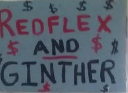 Sign reading Redflex and Ginther