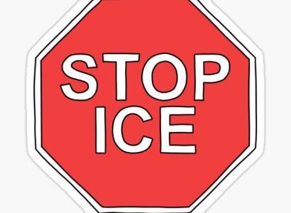 Stop sign saying Stop ICE